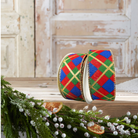 Shop For 1.5" Georgina Christmas Plaid Ribbon: Red, Blue and Green (10 Yards)