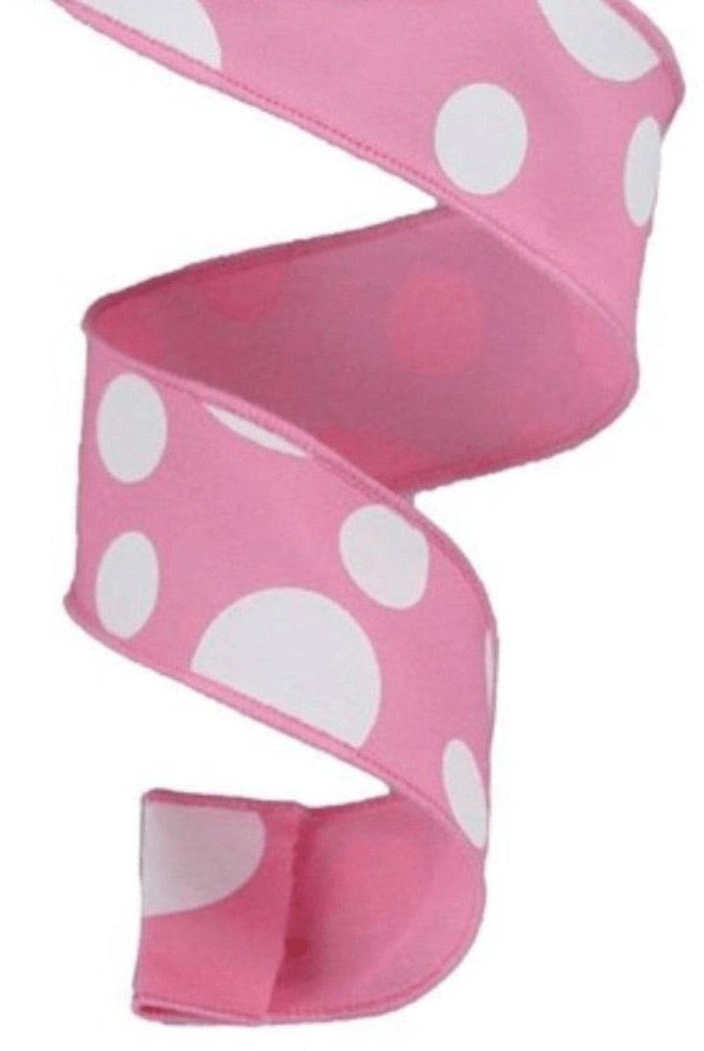 Shop For 1.5" Giant Three Size Polka Dot Ribbon: Pink & White (10 Yards)