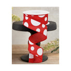 Shop For 1.5" Giant Three Size Polka Dot Ribbon: Red & White (10 Yards)