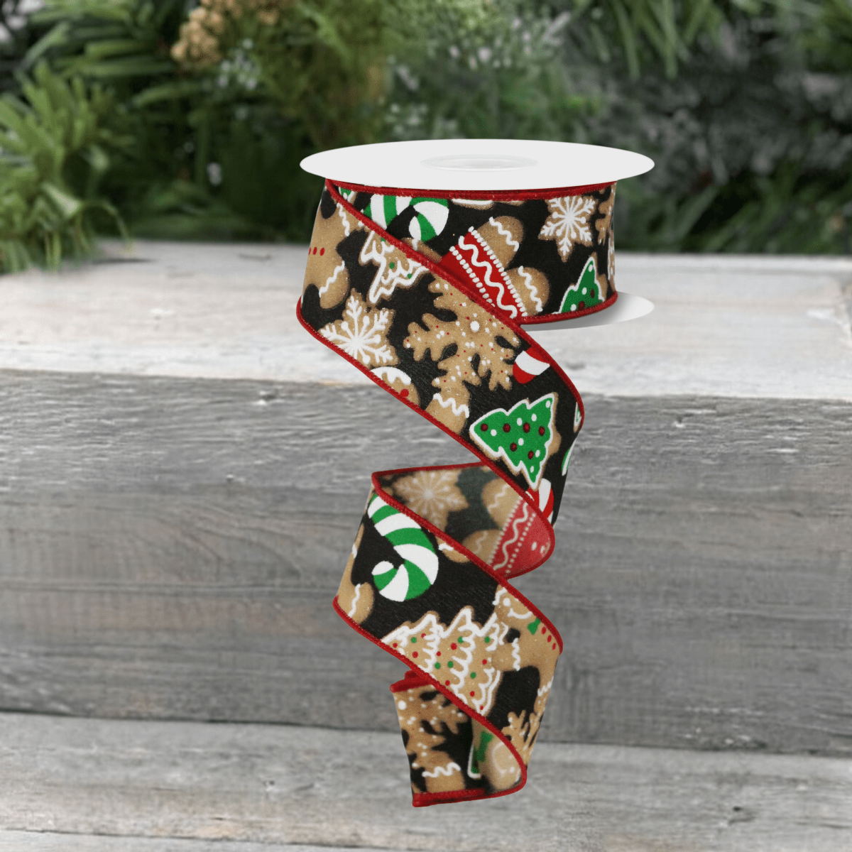 Shop For 1.5" Gingerbread Cookies Ribbon: Black (10 Yards)