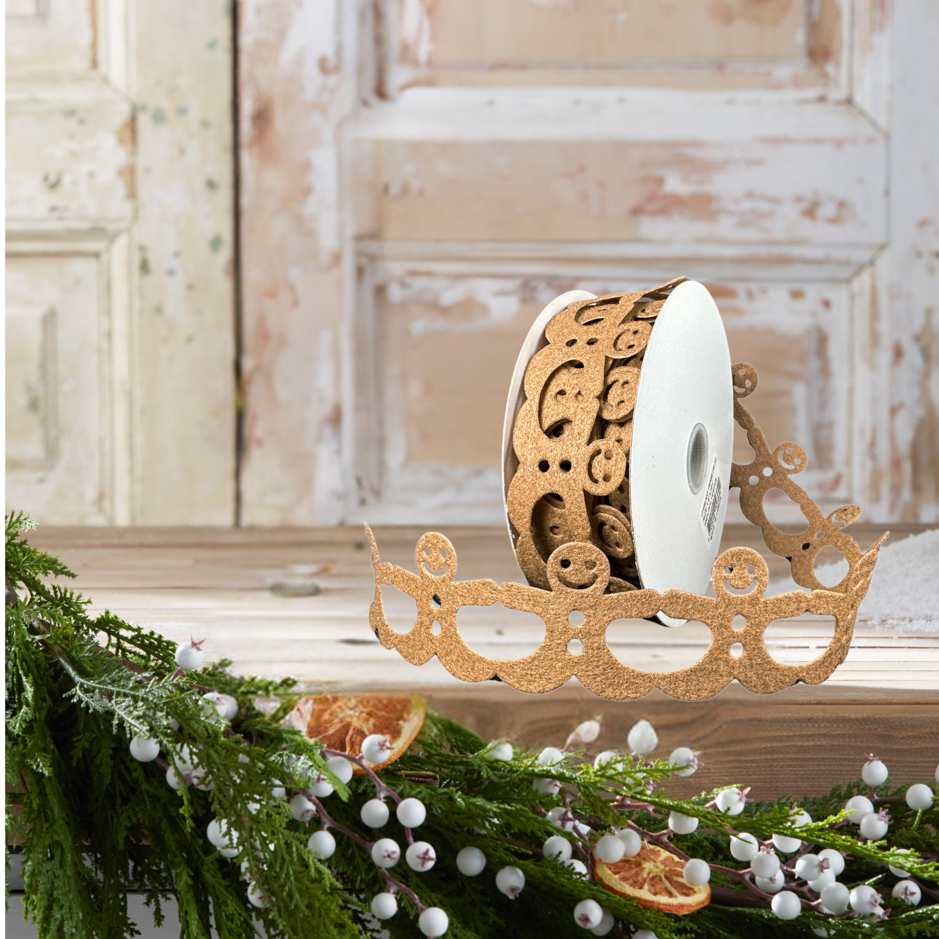 Shop For 1.5" Gingerbread Man Shaped Ribbon: Brown (10 Yards)