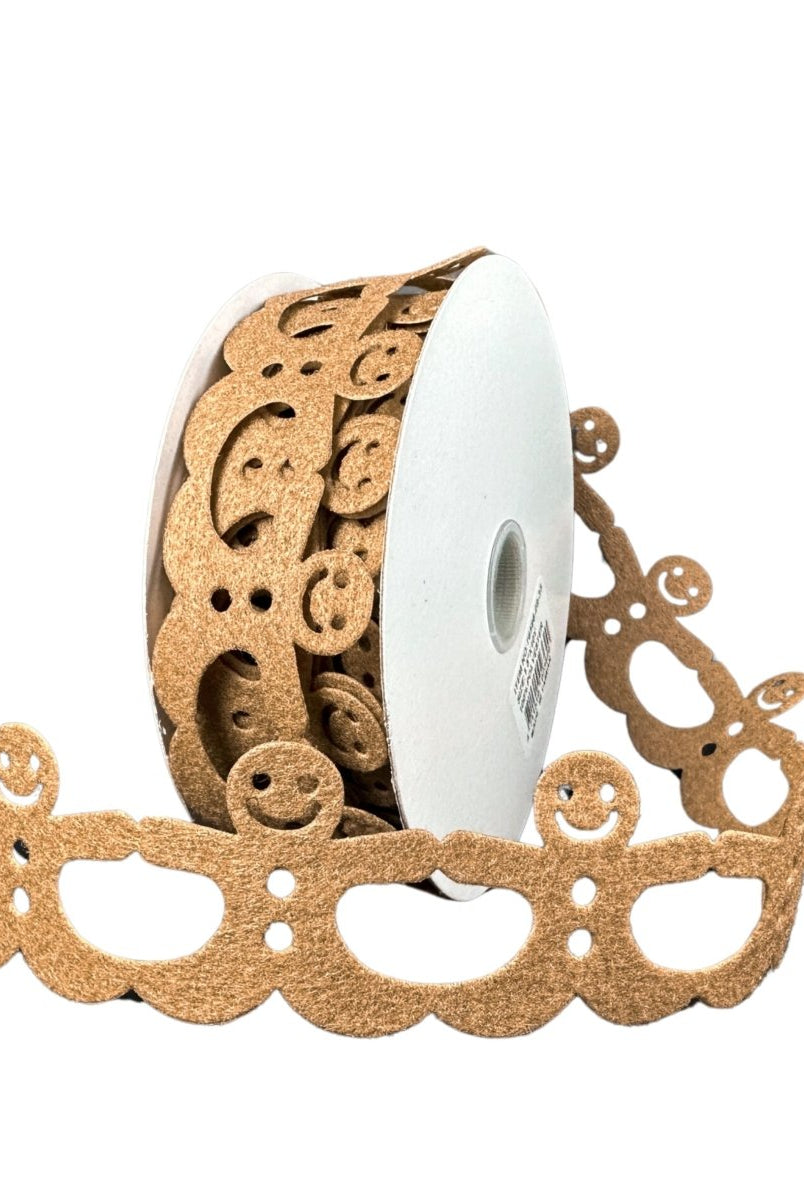 Shop For 1.5" Gingerbread Man Shaped Ribbon: Brown (10 Yards)