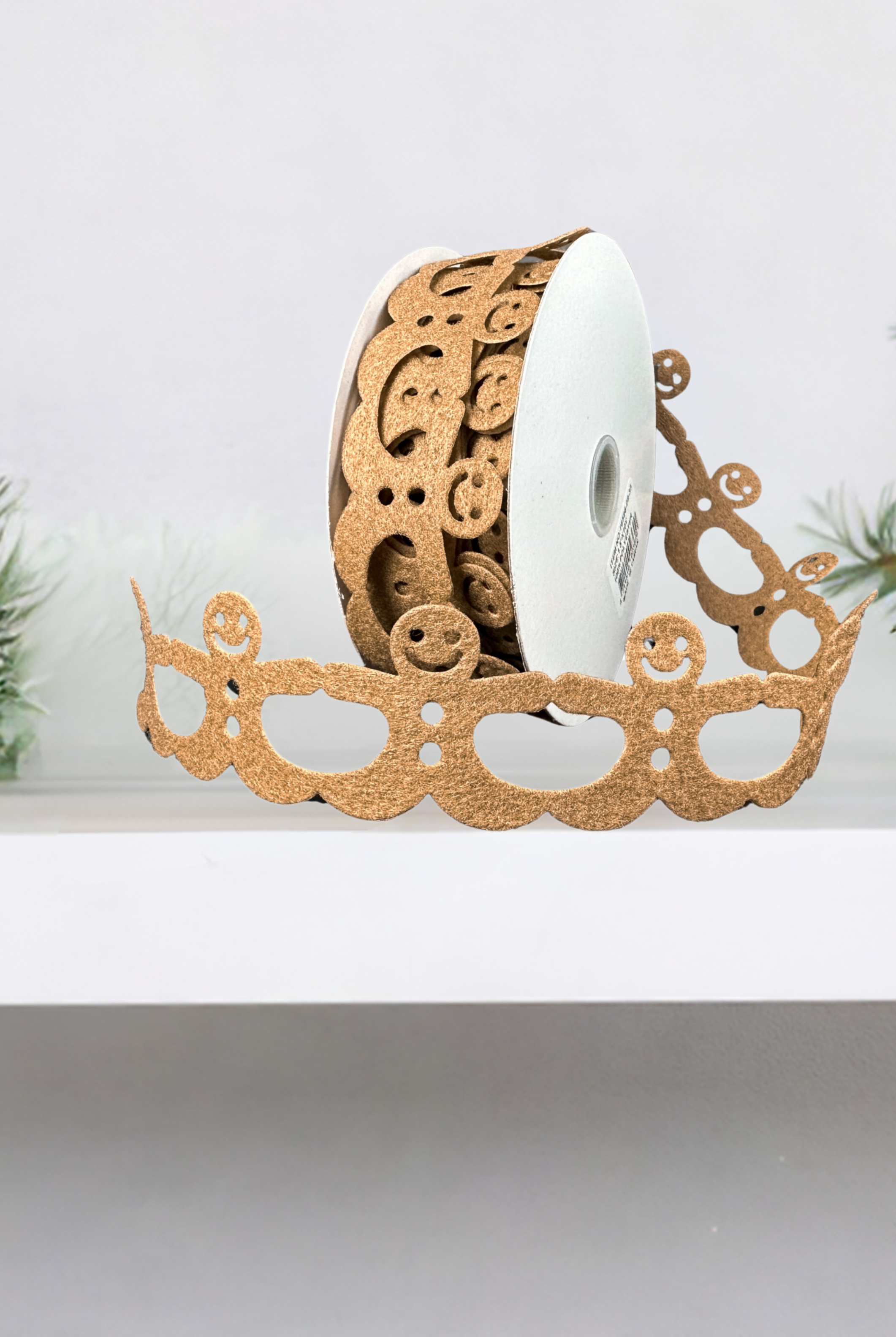 Shop For 1.5" Gingerbread Man Shaped Ribbon: Brown (10 Yards)