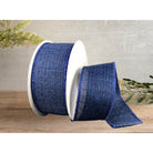 Shop For 1.5" Glitter Linen Ribbon: Navy Blue (10 Yards)