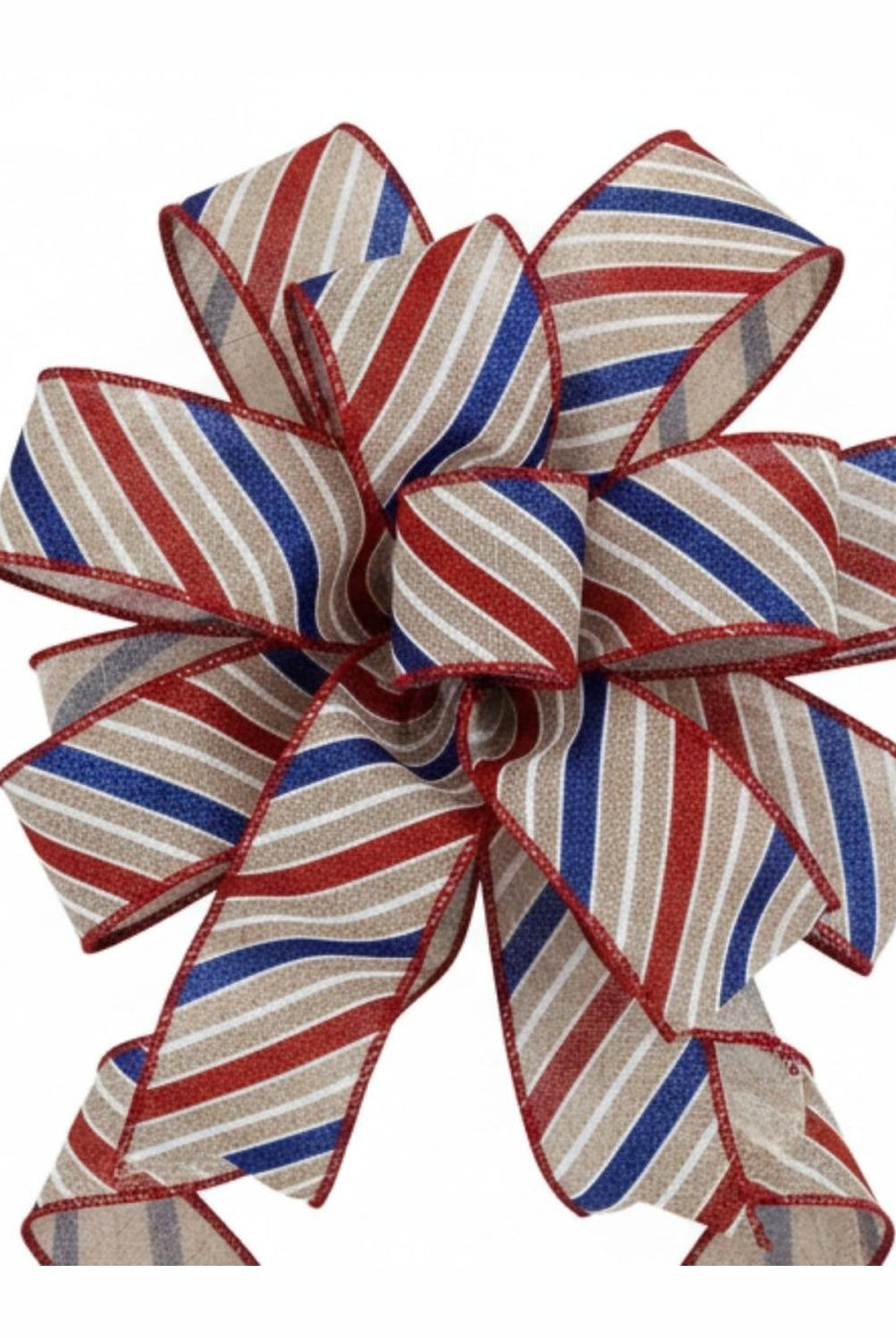 Shop For 1.5" Glitter Multi Diagonal Stripe Ribbon: Natural (10 Yards)