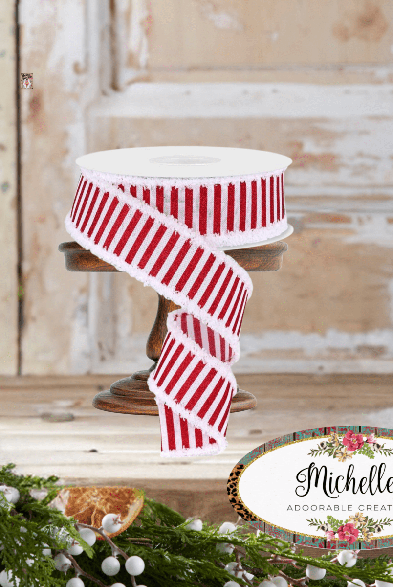 Shop For 1.5" Glitter Stripe Drift Ribbon: Red (10 Yards)