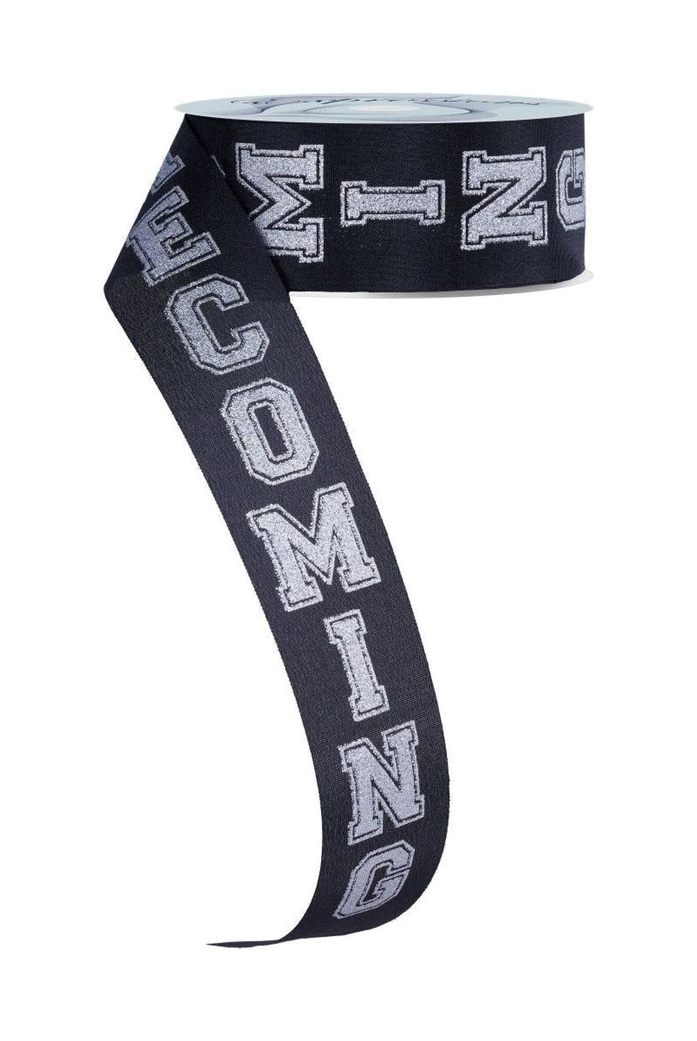 1.5" Homecoming Ribbon: Black/Silver (100 Feet)