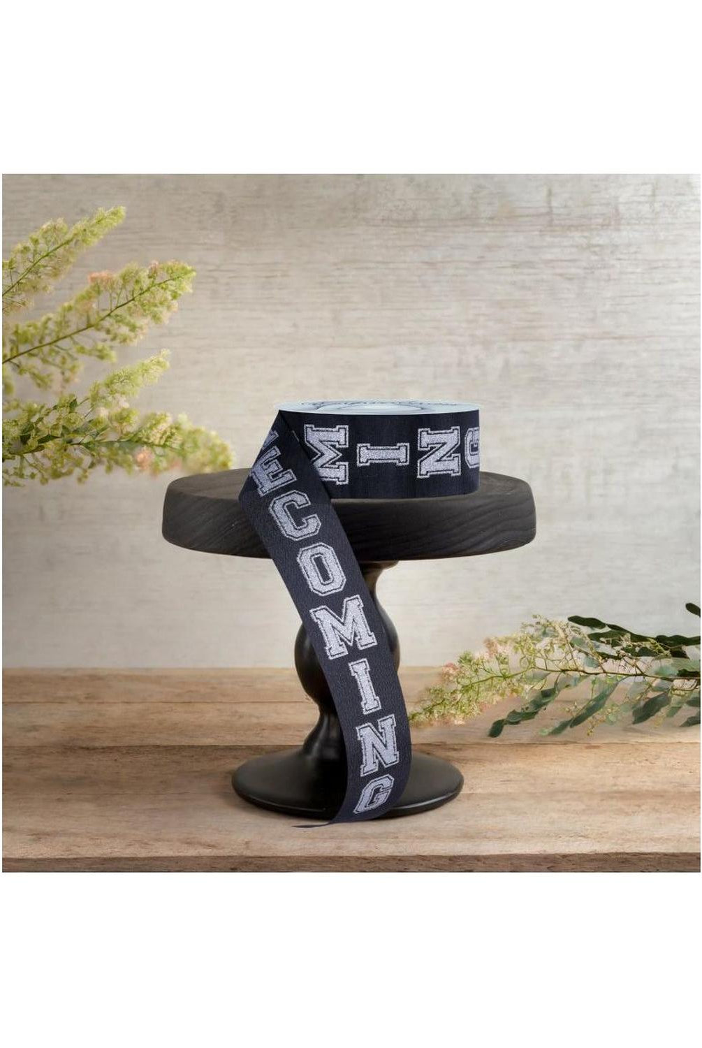 1.5" Homecoming Ribbon: Black/Silver (100 Feet)