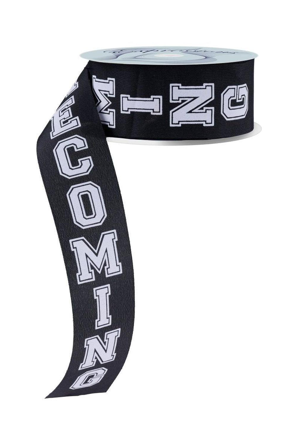 1.5" Homecoming Ribbon: Black/White (100 Feet)