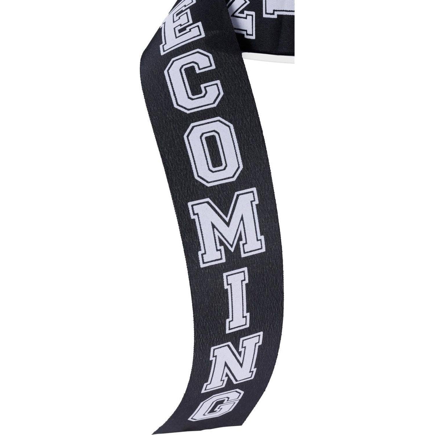 1.5" Homecoming Ribbon: Black/White (100 Feet)