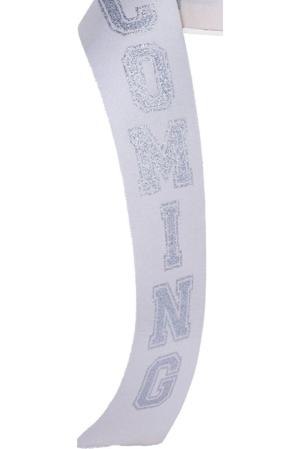 1.5" Homecoming Ribbon: Ivory/Silver (100 Feet)