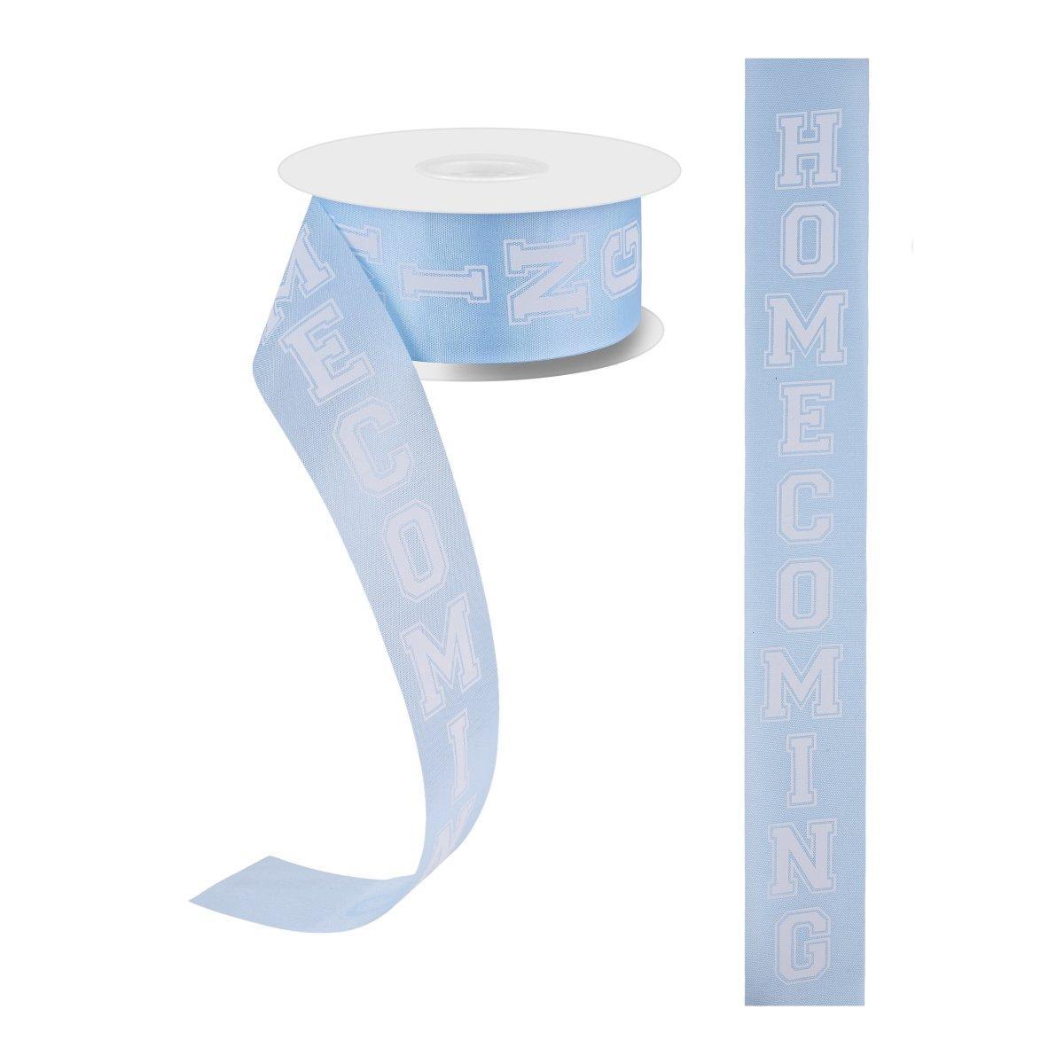 Shop For 1.5" Homecoming Ribbon: Light Blue/White (100 Feet)