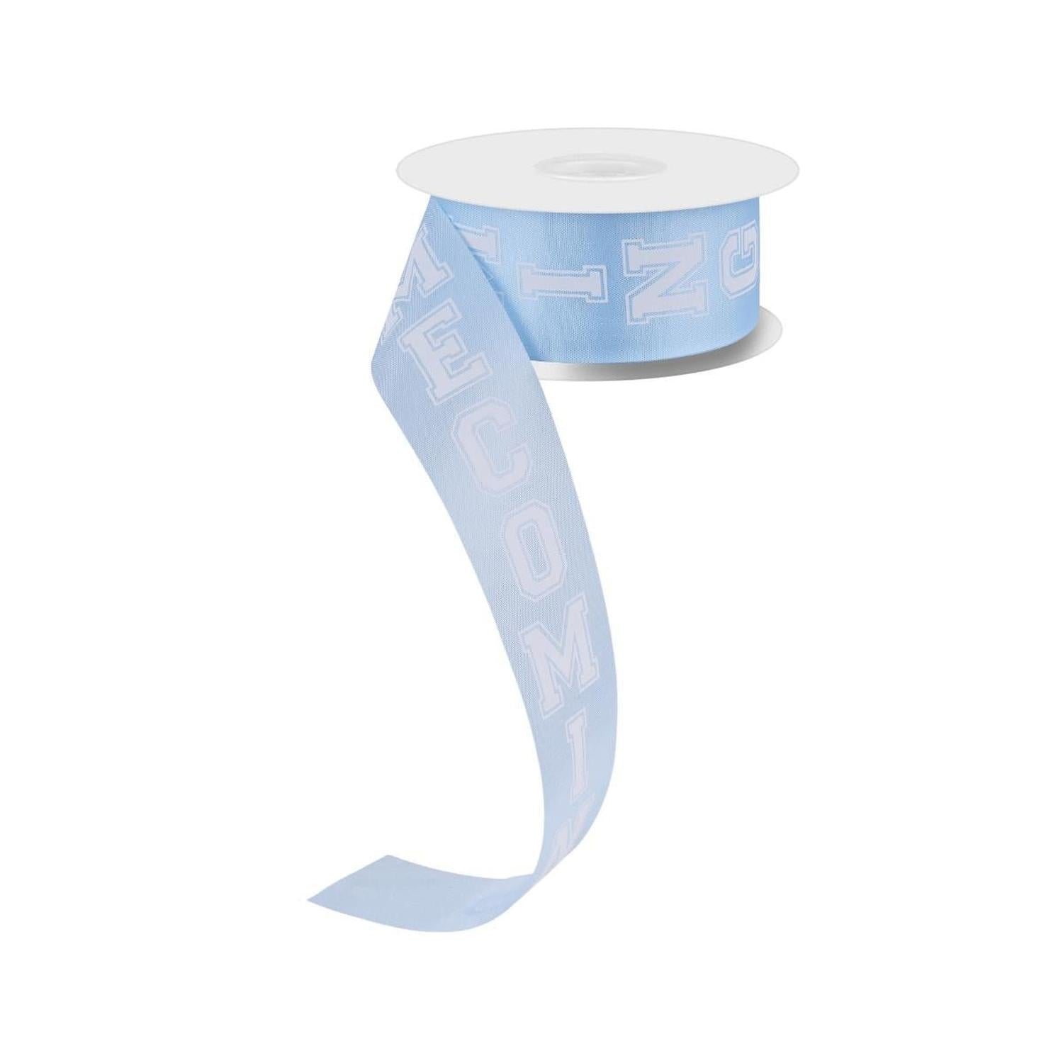 Shop For 1.5" Homecoming Ribbon: Light Blue/White (100 Feet)