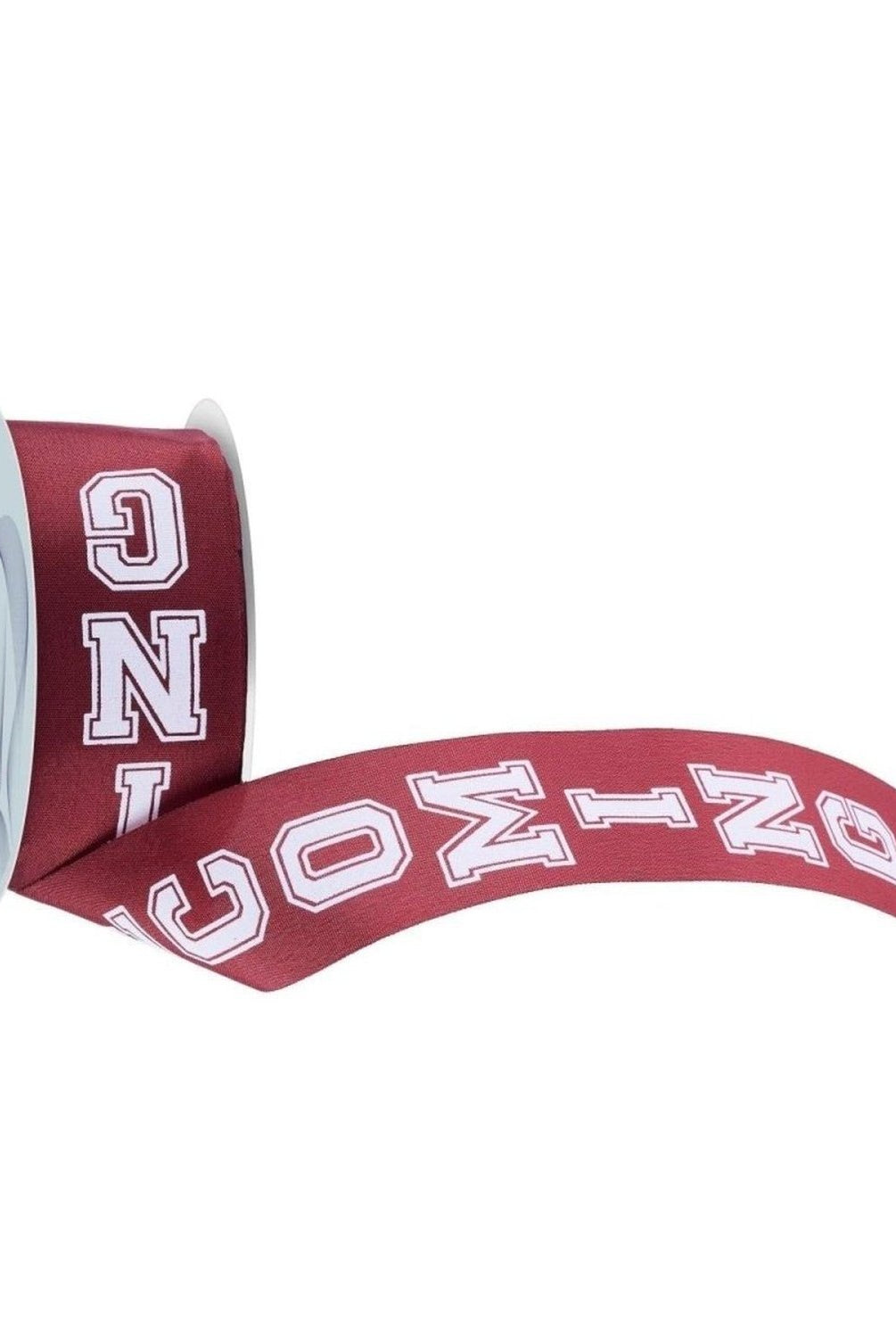 Shop For 1.5" Homecoming Ribbon: Maroon/White (100 Feet)
