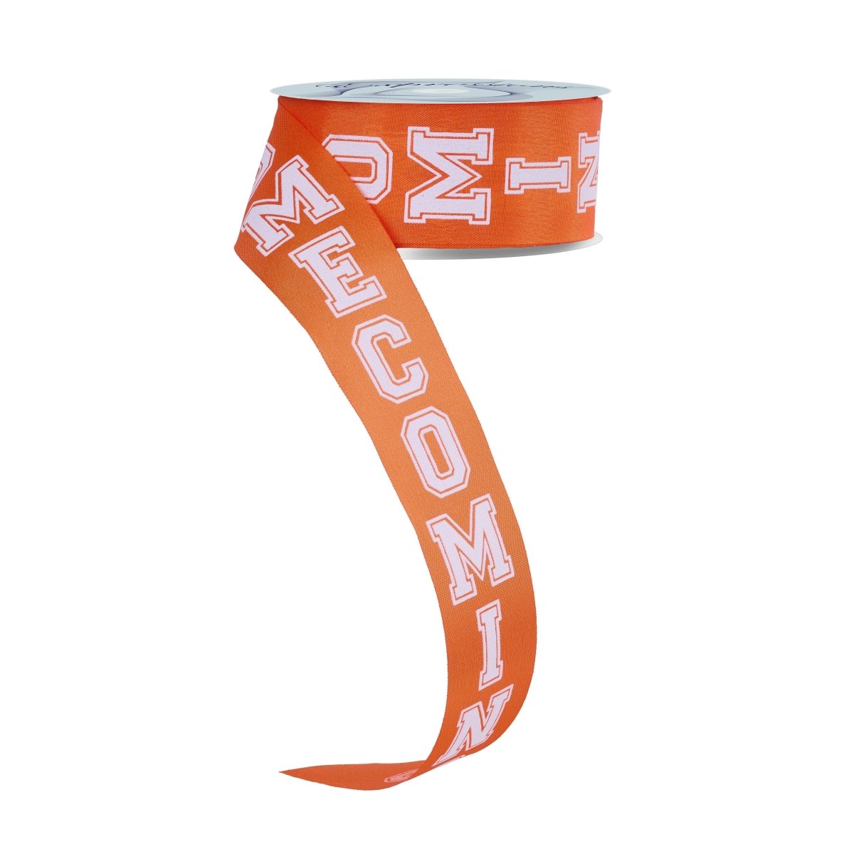 Shop For 1.5" Homecoming Ribbon: Orange/White (100 Feet)