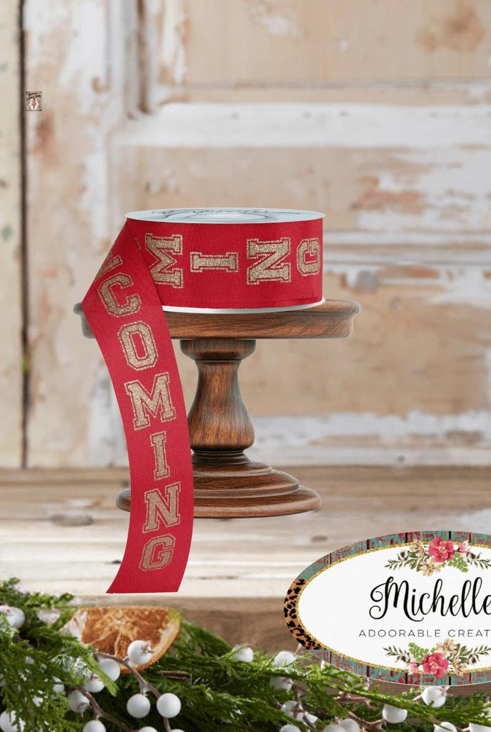 1.5" Homecoming Ribbon: Red/Gold (100 Feet)