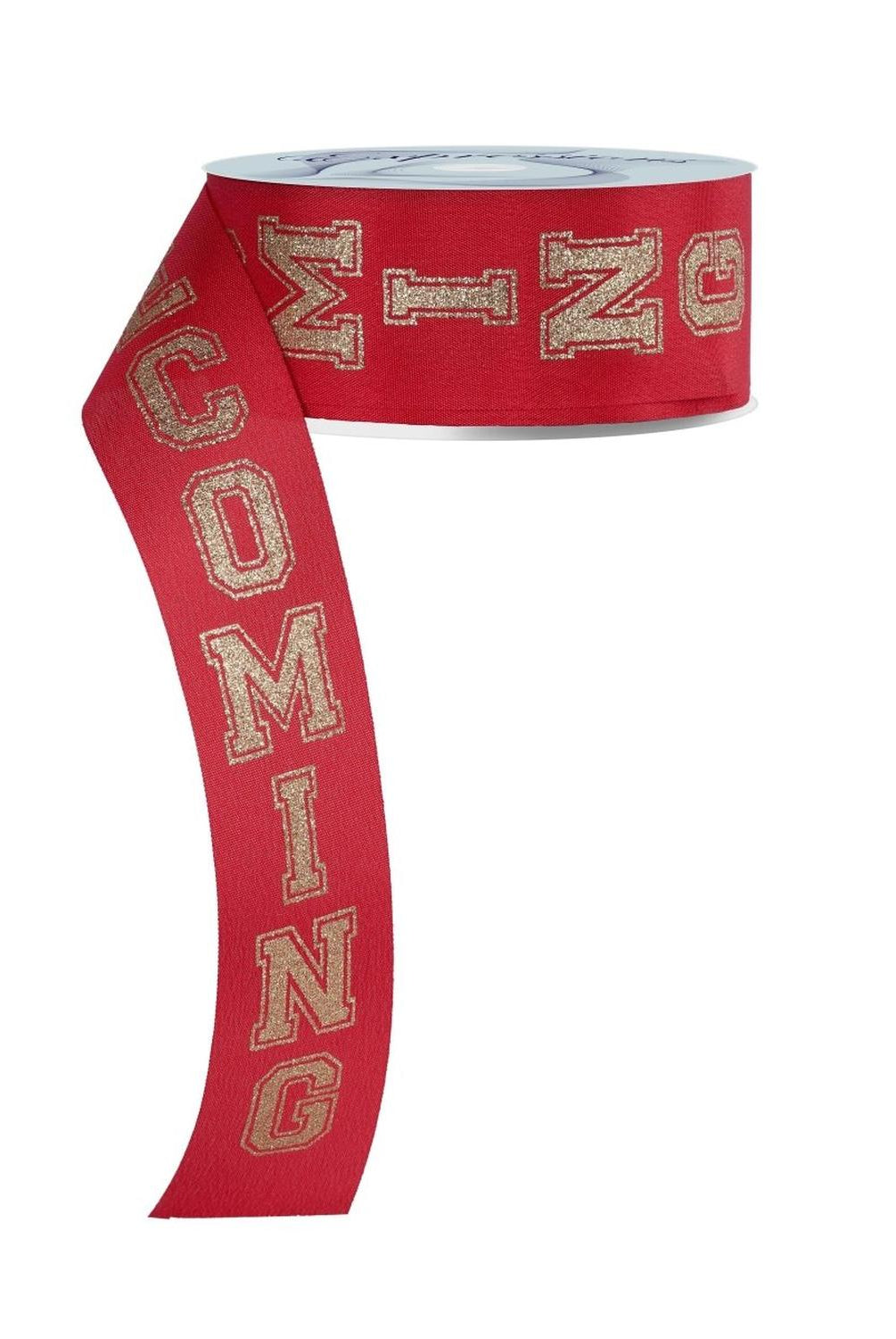 1.5" Homecoming Ribbon: Red/Gold (100 Feet)