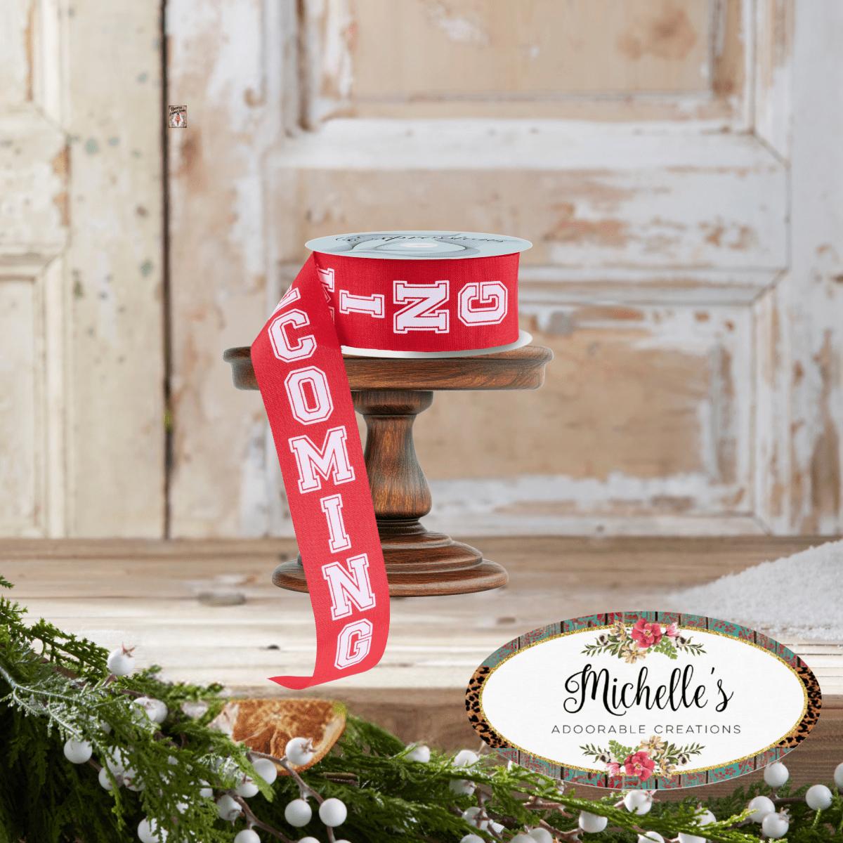 Shop For 1.5" Homecoming Ribbon: Red/White (100 Feet)