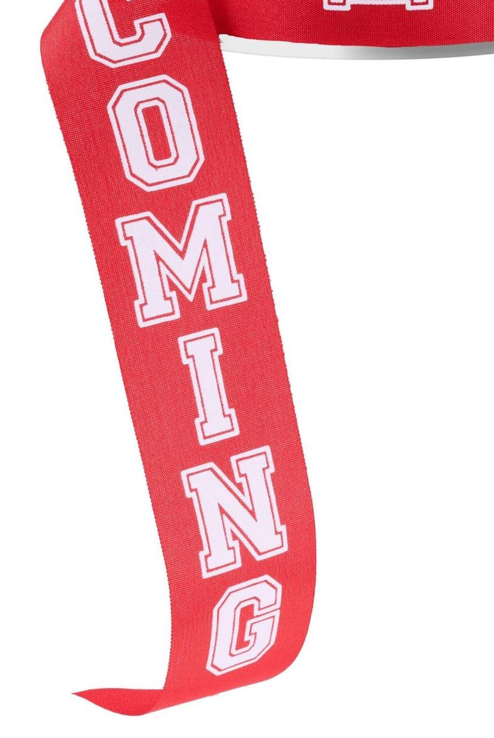1.5" Homecoming Ribbon: Red/White (100 Feet)