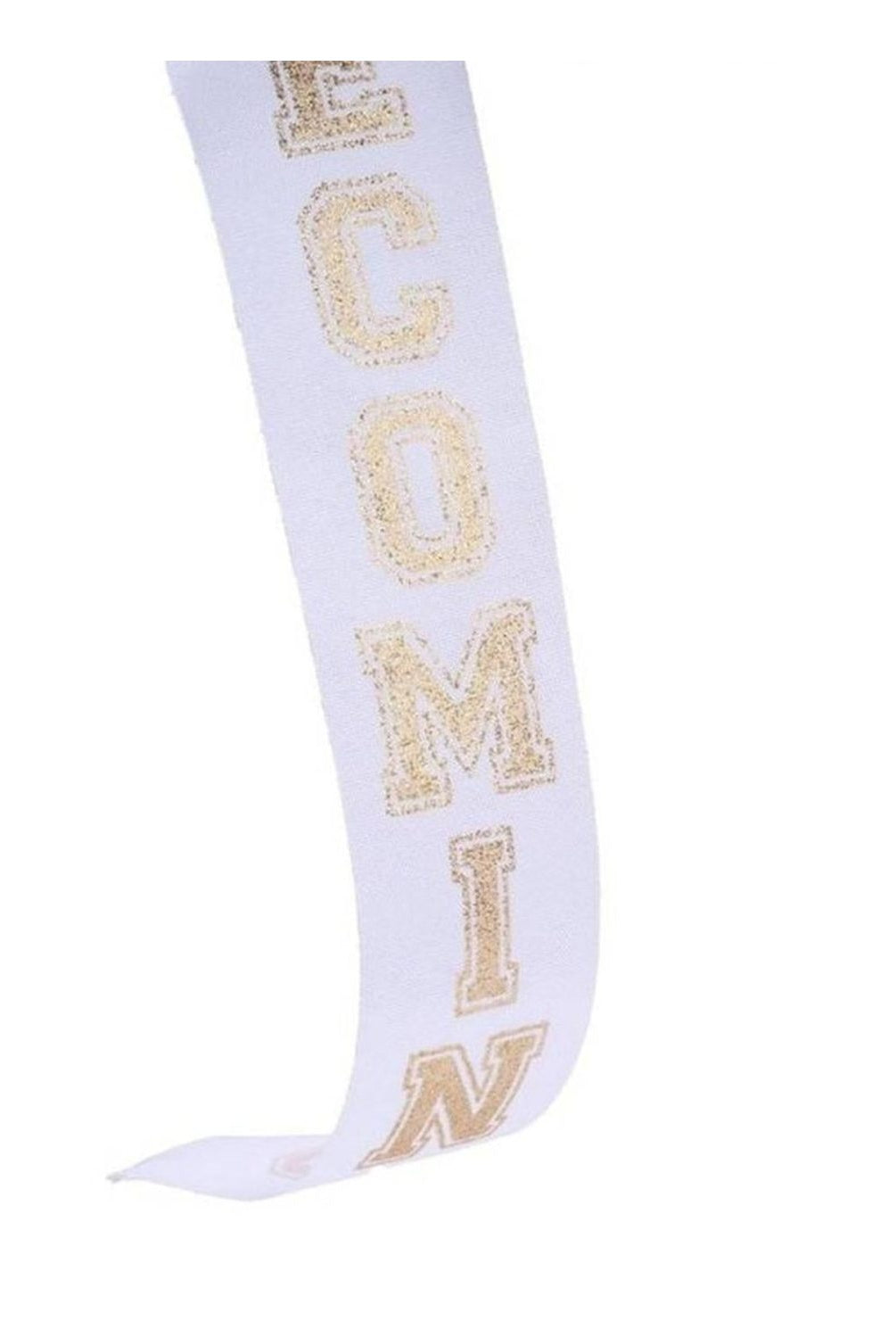 Shop For 1.5" Homecoming Ribbon: White/Gold (100 Feet)