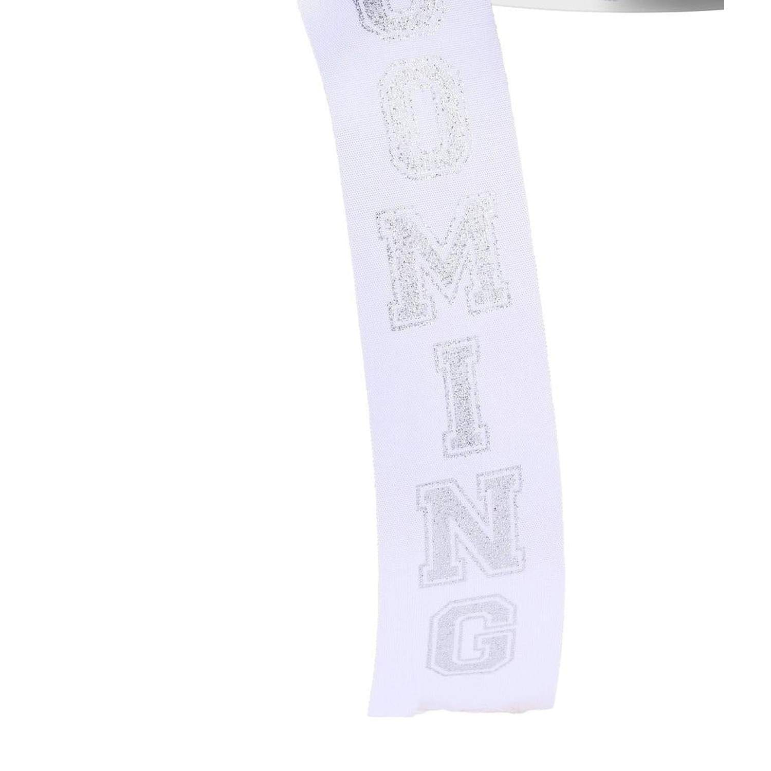 Shop For 1.5" Homecoming Ribbon: White/Silver (100 Feet)