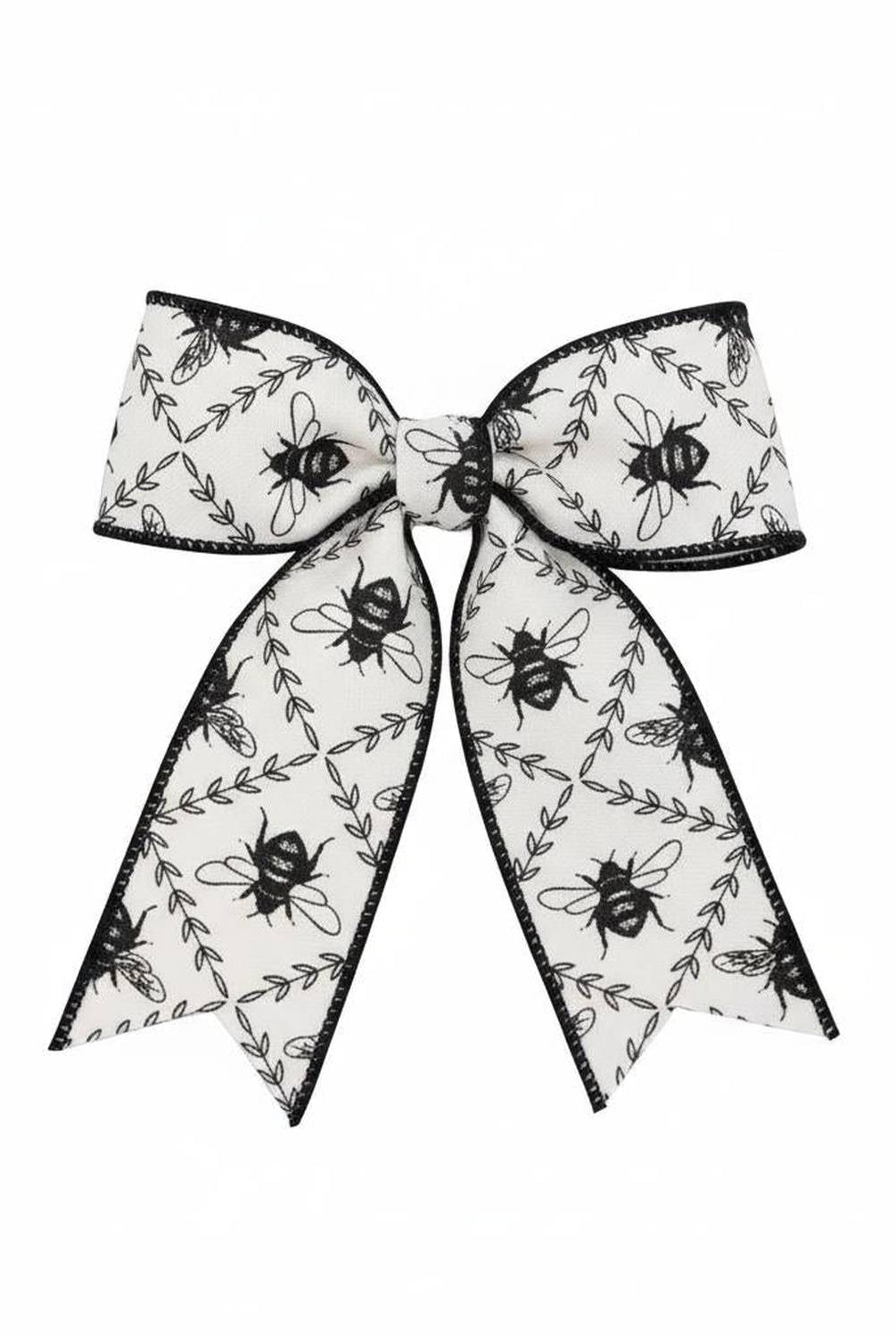 Shop For 1.5" Honey Bee Trellis On Diagonal Ribbon Ivory (10 Yards)