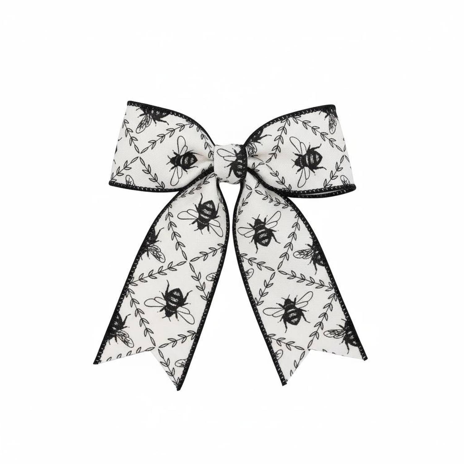 Shop For 1.5" Honey Bee Trellis On Diagonal Ribbon Ivory (10 Yards)