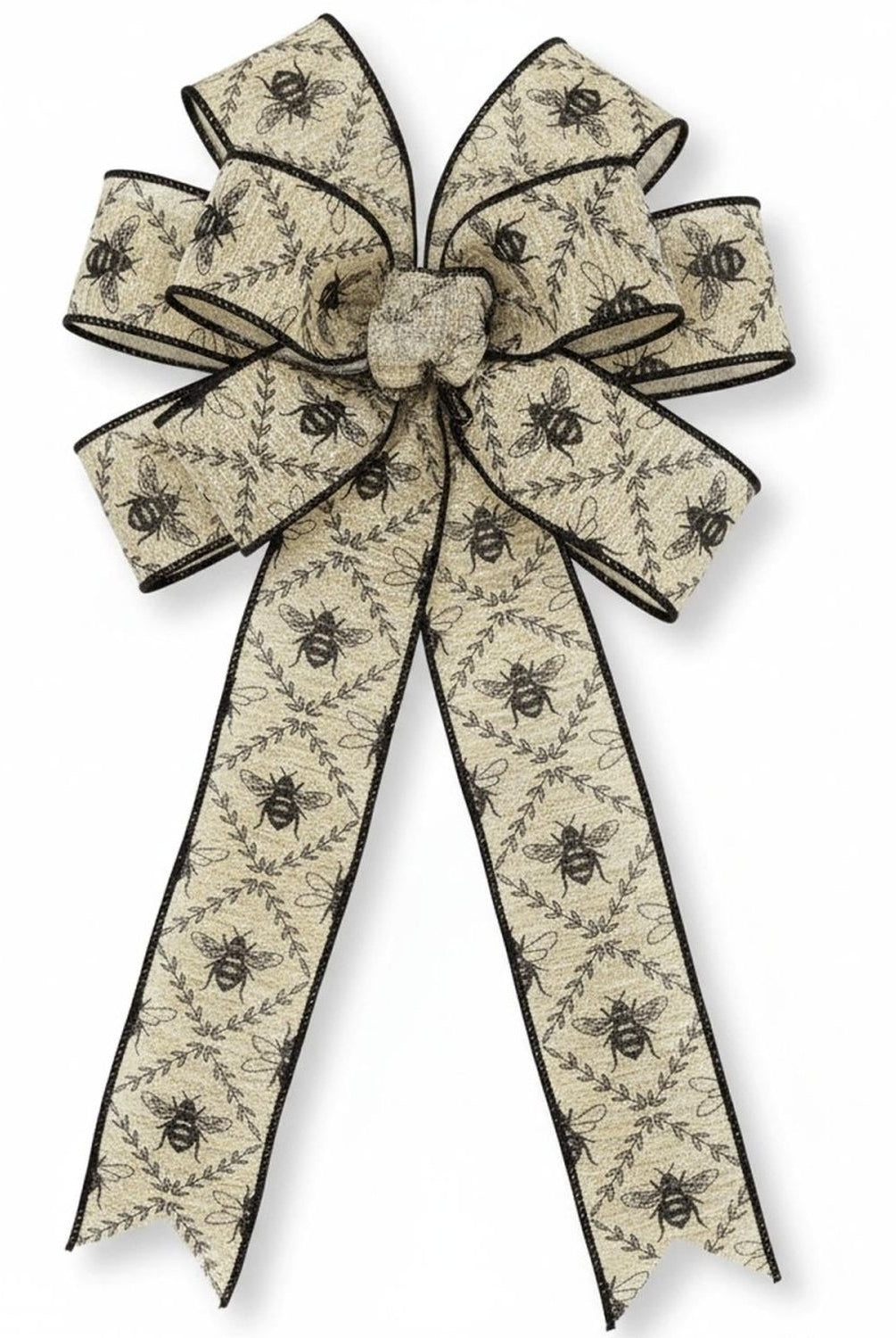 Shop For 1.5" Honey Bee Trellis On Metallic Ribbon: Gold (10 Yards)