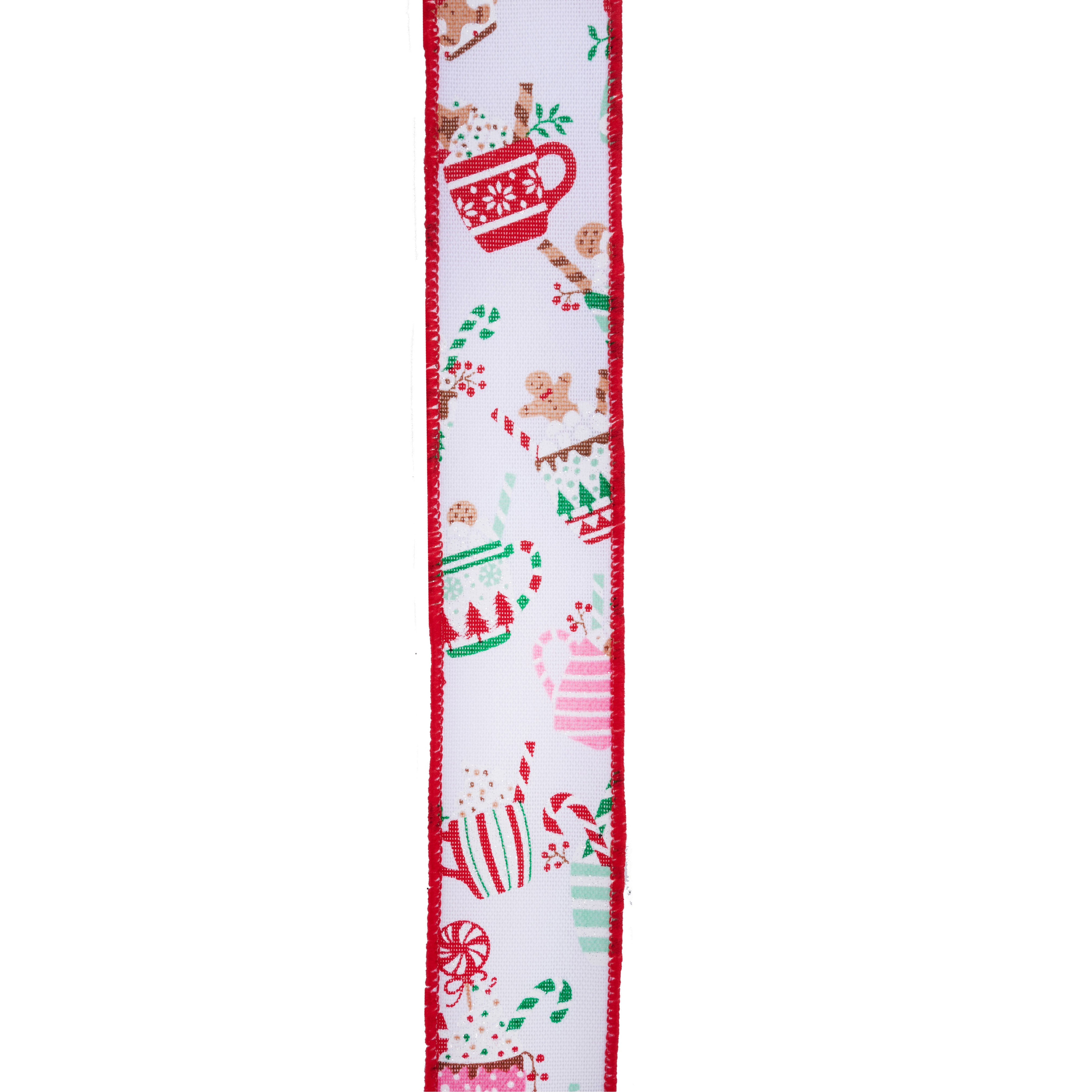 Shop For 1.5" Hot Cocoa Mugs Ribbon: White (10 Yards)