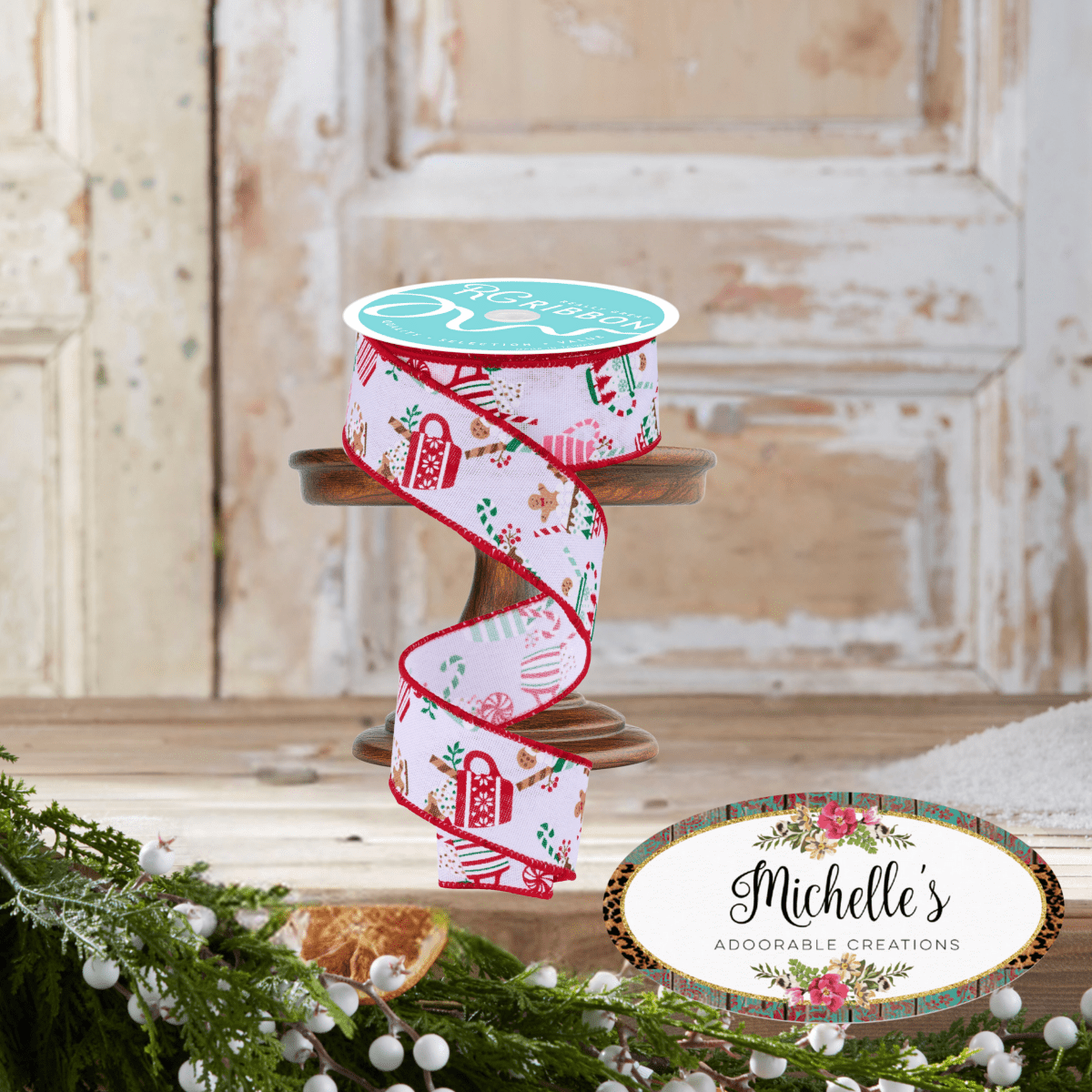 Shop For 1.5" Hot Cocoa Mugs Ribbon: White (10 Yards)