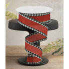 Shop For 1.5" Houndstooth Edge Ribbon: Red, Black, White (10 Yards)