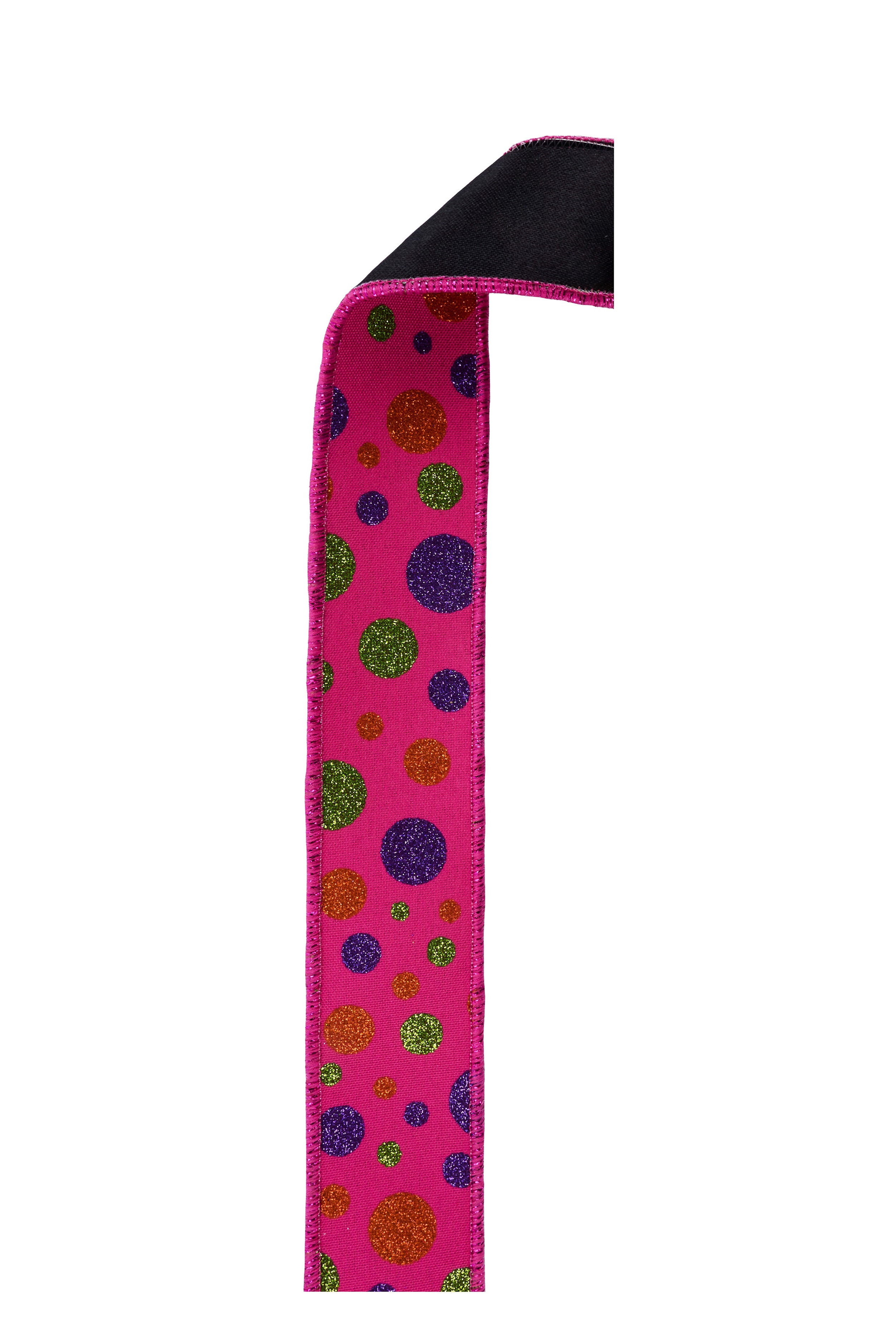 Shop For 1.5 in Glitter Polka Dot Fused Ribbon: Hot Pink (10 Yards)