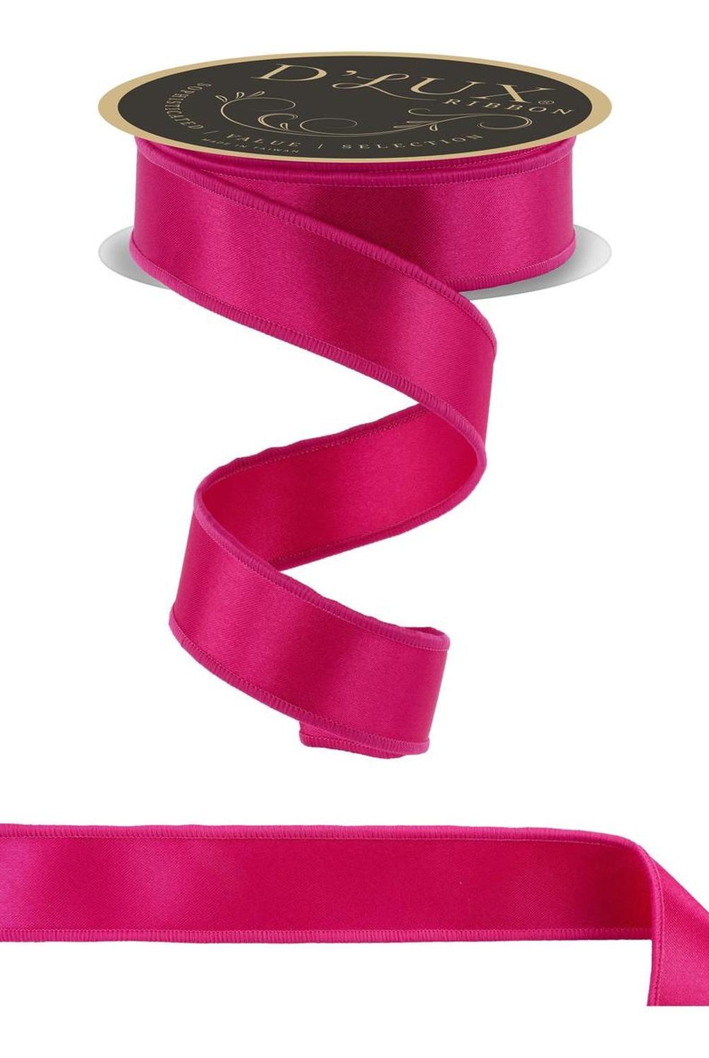 1.5 in Satin Fused Ribbon: Hot Pink (10 Yards)