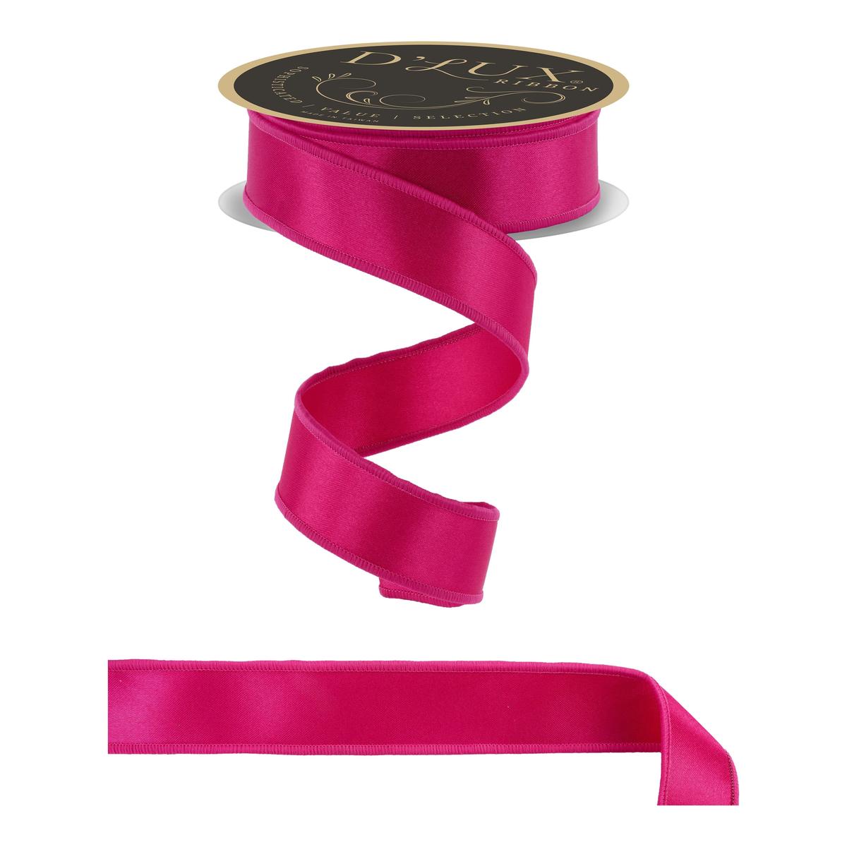 Shop For 1.5 in Satin Fused Ribbon: Hot Pink (10 Yards)