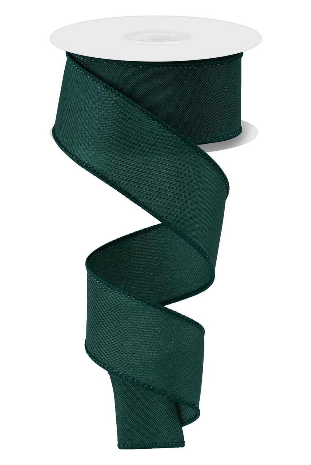 1.5 in Solid PG Fabric Ribbon: Hunter Green (10 Yards)
