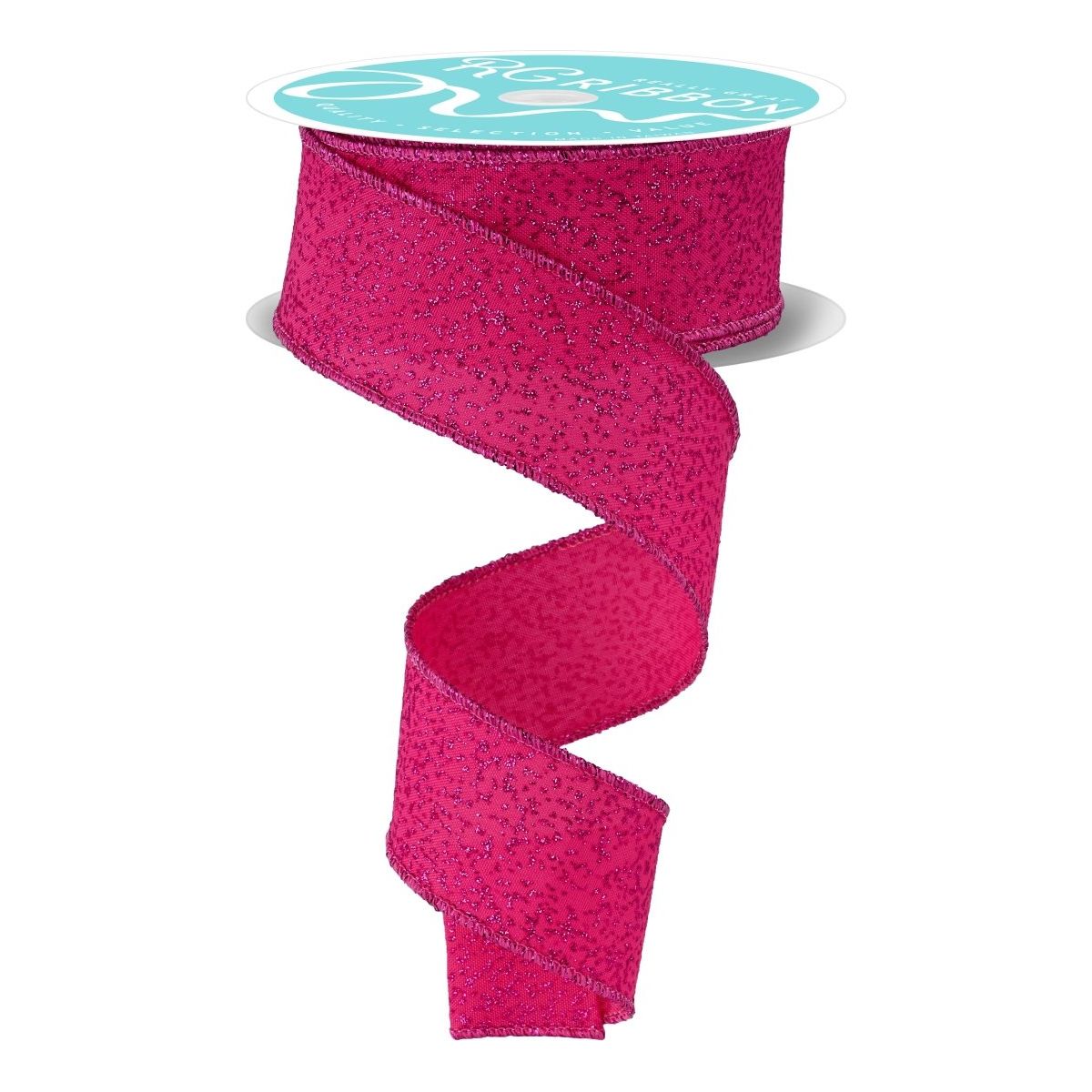 Shop For 1.5" Irregular Spotted Glitter Ribbon: Fuchsia (10 Yards)