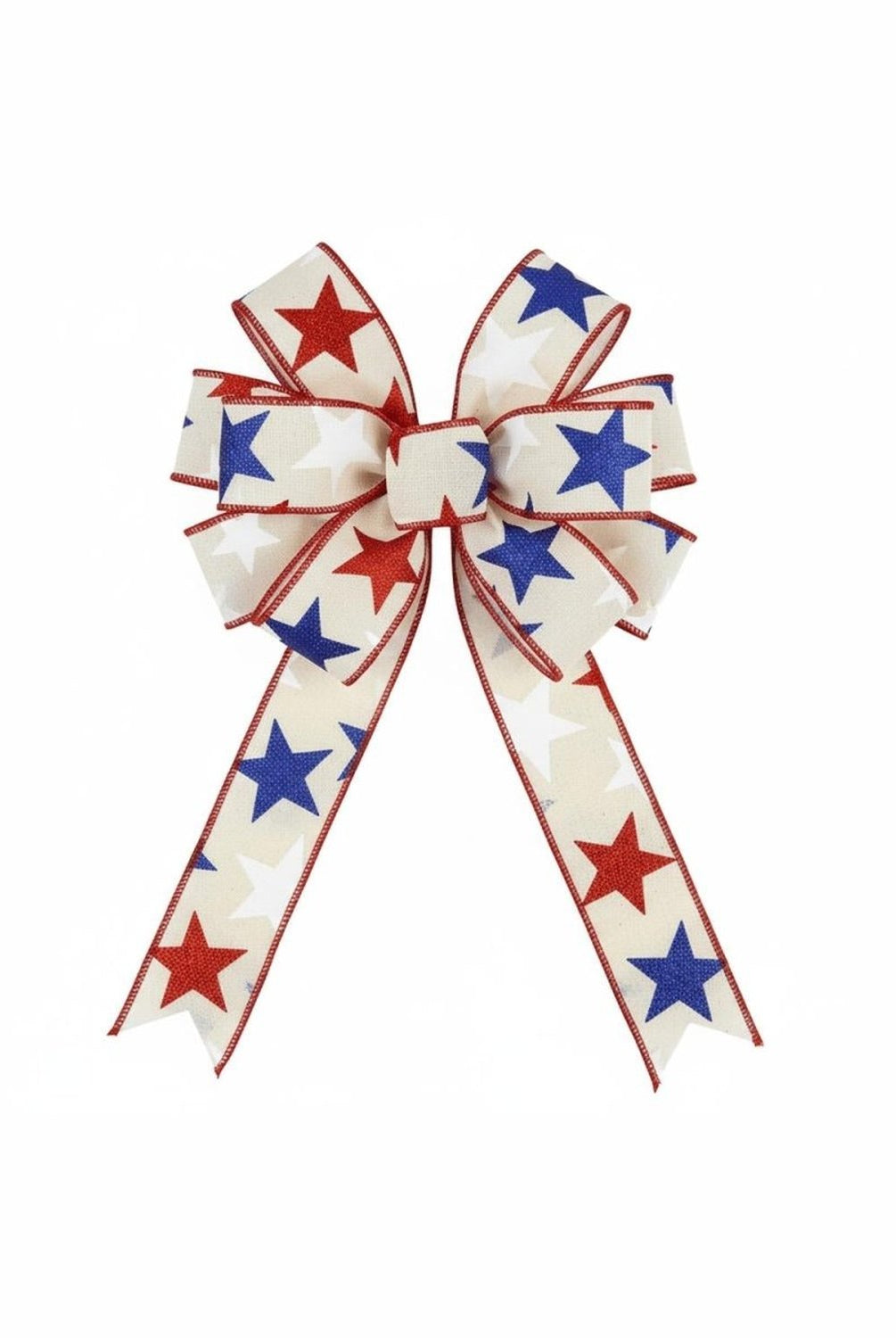 Shop For 1.5" Ivory Cotton Ribbon: Patriotic Stars (10 Yards)