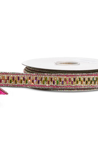 Shop For 1.5" Jeweled Metallic Wired Ribbon (5 Yards)