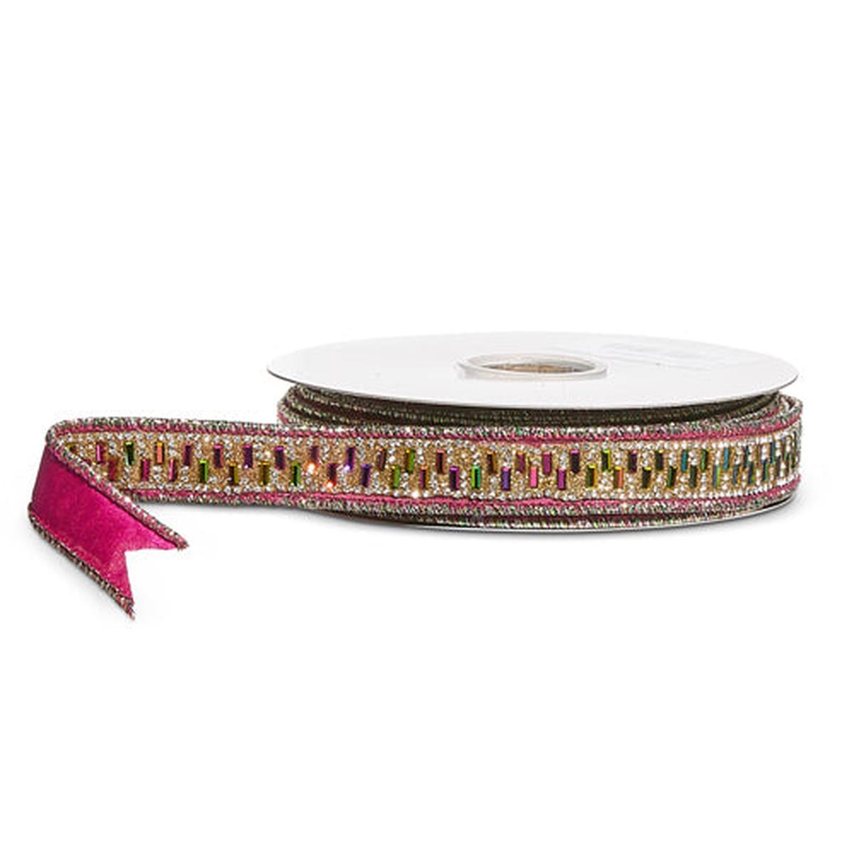 Shop For 1.5" Jeweled Metallic Wired Ribbon (5 Yards)