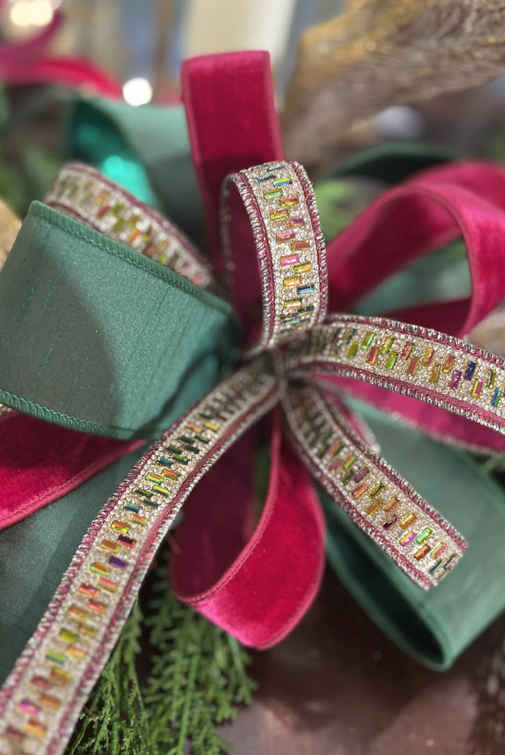 Shop For 1.5" Jeweled Metallic Wired Ribbon (5 Yards)