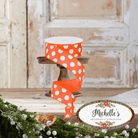 Shop For 1.5" Large Polka Dot Ribbon: Orange/White (10 Yards)