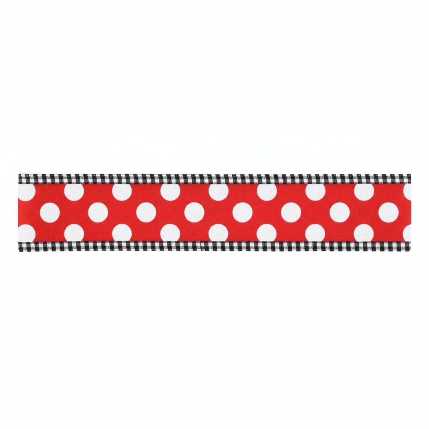 Shop For 1.5" Large Polka Dot Stripe Ribbon: Red (10 Yards)