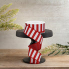 Shop For 1.5" Medium Horizontal Stripe Ribbon: Red & White (10 Yards)