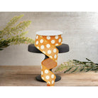 Shop For 1.5" Medium Polka Dots Canvas Ribbon: Orange (10 Yards) at Michelle's aDOORable Creations