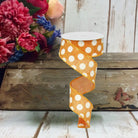 Shop For 1.5" Medium Polka Dots Canvas Ribbon: Orange (10 Yards) at Michelle's aDOORable Creations
