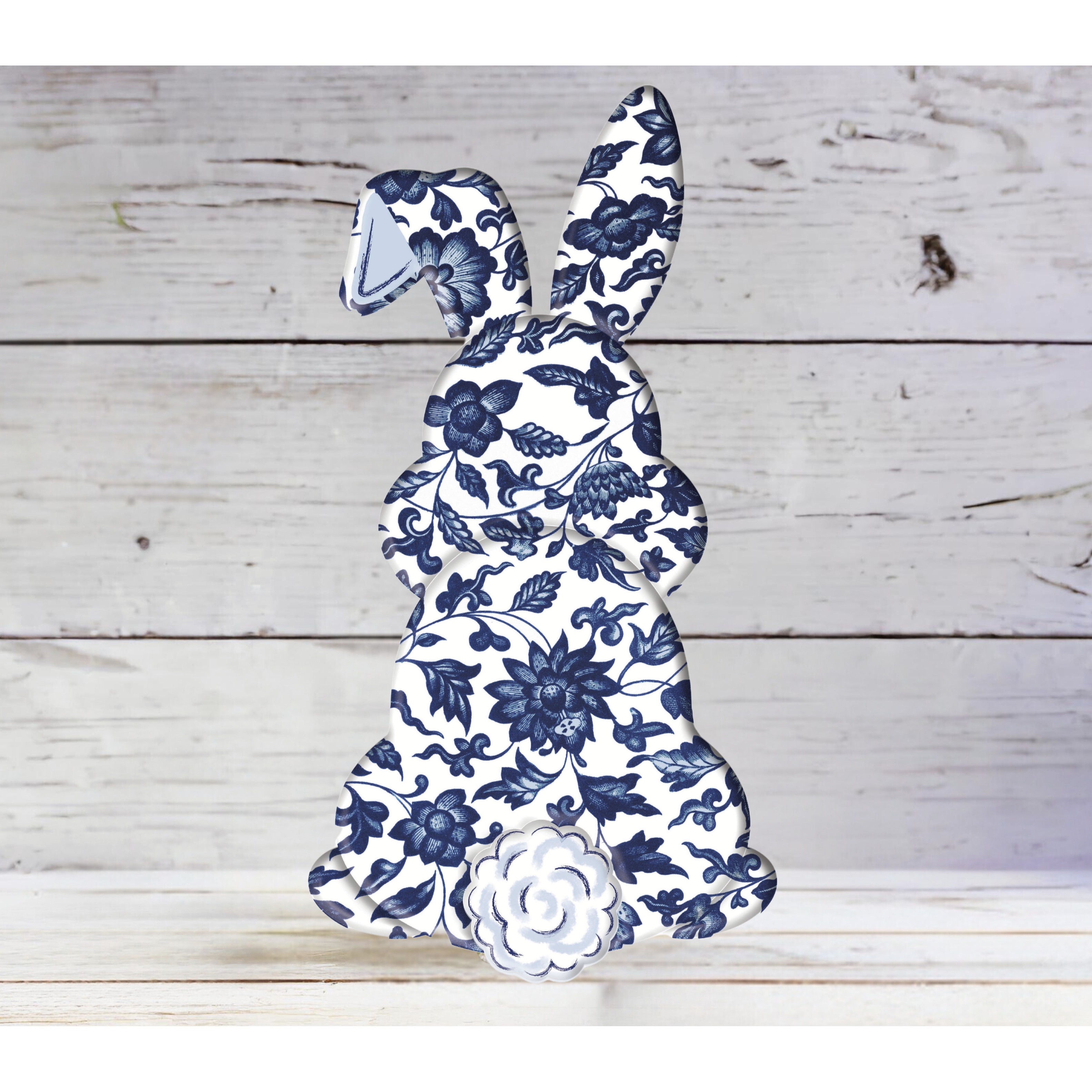 Shop For 15" Metal Bunny Bottom: Chinoiserie Floral