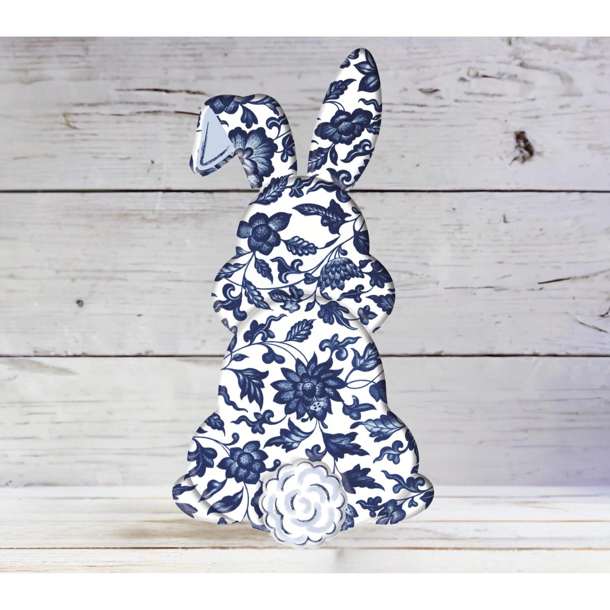 Shop For 15" Metal Bunny Bottom: Chinoiserie Floral