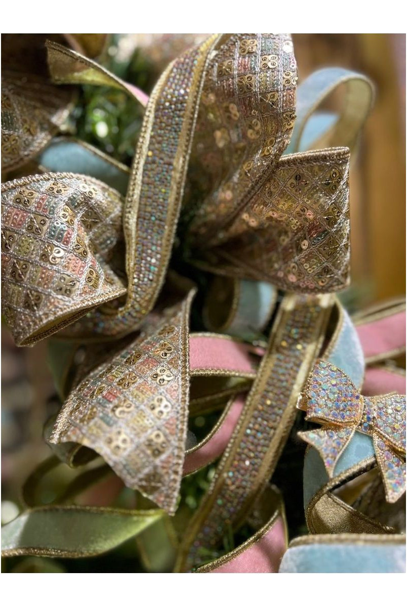 Shop For 1.5" Metallic Dupion Duchess Jewel Ribbon: Gold (10 Yards) at Michelle's aDOORable Creations