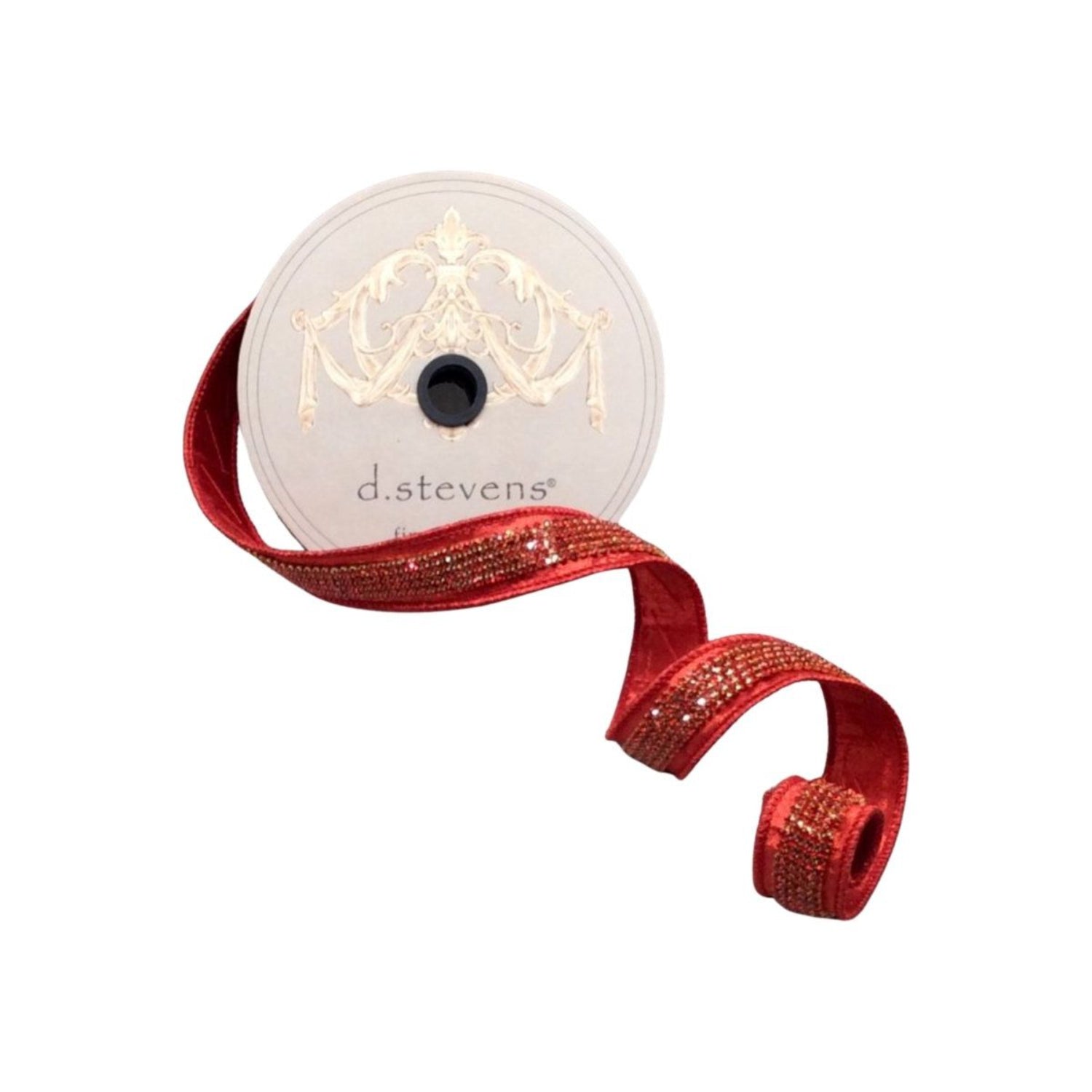 Shop For 1.5" Metallic Dupion Duchess Jewel Ribbon: Red (5 Yards)