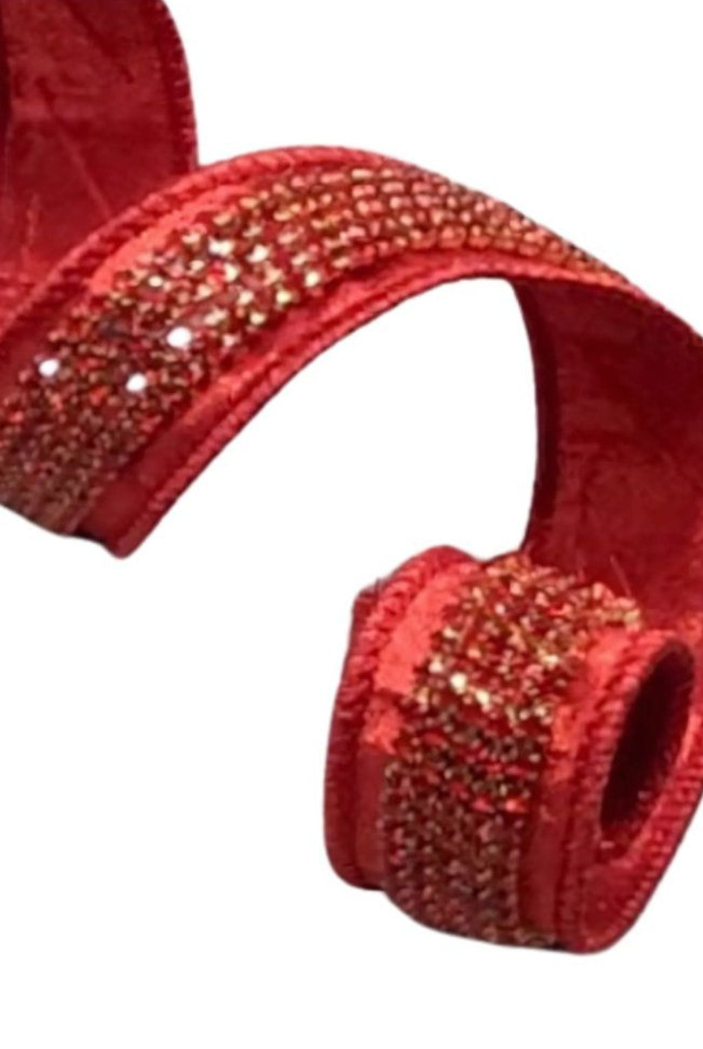 Shop For 1.5" Metallic Dupion Duchess Jewel Ribbon: Red (5 Yards)